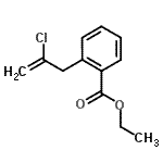 结构式 CAS# 731772-78-4, 乙基2-(2-氯-2-丙烯-1-基)苯甲酸酯