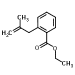 结构式 CAS# 731772-82-0, 乙基2-(2-甲基-2-丙烯-1-基)苯甲酸酯