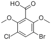 structure of CAS# 73219-92-8, 3-Bromo-5-Chloro-2,6-Dimethoxybenzoic Acid;3-Bromo-5-Chloro-2,6-Dimethoxy-Benzoate;Zinc00093133