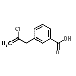 结构式 CAS# 732249-12-6, 3-(2-氯-2-丙烯-1-基)苯甲酸