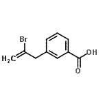structure of CAS# 732249-24-0, 3-(2-Bromo-2-propen-1-yl)benzoic acid;3-(2-bromo-2-propenyl)benzoic acid