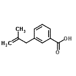结构式 CAS# 732249-38-6, 3-(2-甲基-2-丙烯-1-基)苯甲酸