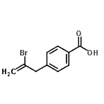 structure of CAS# 732249-63-7, 4-(2-Bromo-2-propen-1-yl)benzoic acid;4-(2-bromo-2-propenyl)benzoic acid