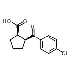结构式 CAS# 733740-14-2, (1R,2S)-2-(4-氯苯甲酰基)环戊烷羧酸