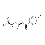 结构式 CAS# 733740-36-8, (1R,3S)-3-[2-(4-氯苯基)-2-氧代乙基]环戊烷羧酸