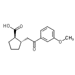 结构式 CAS# 733740-56-2, (1R,2S)-2-[2-(3-甲氧基苯基)-2-氧代乙基]环戊烷羧酸
