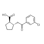 结构式 CAS# 733740-63-1, (1R,2S)-2-[2-(3-氯苯基)-2-氧代乙基]环戊烷羧酸