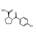 structure of CAS# 733741-02-1, (1R,2R)-2-(4-Chlorobenzoyl)cyclopentanecarboxylic acid;trans-2-(4-Chlorobenzoyl)cyclopentane-1-carboxylic acid