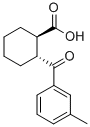 structure of CAS# 733742-71-7, trans-2-(3-Methylbenzoyl)Cyclohexane-1-Carboxylic Acid