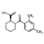 structure of CAS# 733742-81-9, (1R,2R)-2-(2,4-Dimethylbenzoyl)cyclohexanecarboxylic acid;trans-2-(2,4-dimethylbenzoyl)cyclohexane-1-carboxylic acid