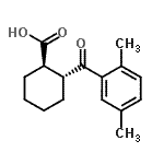 structure of CAS# 733742-82-0, (1R,2R)-2-(2,5-Dimethylbenzoyl)cyclohexanecarboxylic acid;trans-2-(2,5-dimethylbenzoyl)cyclohexane-1-carboxylic acid
