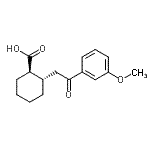 结构式 CAS# 735274-75-6, (1R,2S)-2-[2-(3-甲氧基苯基)-2-氧代乙基]环己烷羧酸