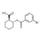 结构式 CAS# 735274-85-8, (1R,2S)-2-[2-(3-溴苯基)-2-氧代乙基]环己烷羧酸