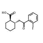 结构式 CAS# 735274-95-0, (1R,2S)-2-[2-(2-碘苯基)-2-氧代乙基]环己烷羧酸