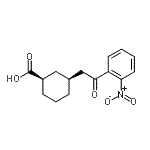 结构式 CAS# 735275-43-1, (1R,3S)-3-[2-(2-硝基苯基)-2-氧代乙基]环己烷羧酸