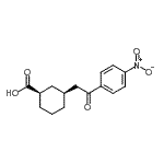 structure of CAS# 735275-45-3, (1R,3S)-3-[2-(4-Nitrophenyl)-2-oxoethyl]cyclohexanecarboxylic acid;cis-3-[2-<wbr>oxo-2-(4-<wbr>nitrophen<wbr>yl)ethyl]<wbr>cyclohexa<wbr>ne-1-carb<wbr>oxylic ac<wbr>id