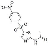 结构式 CAS# 7354-88-3, N-[5-(4-硝基苯基)磺酰基-1,3-噻唑-2-基]乙酰胺