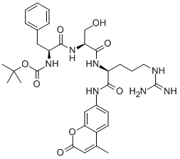CAS#: 73554-90-2， N-((1,1-Dimethylethoxy)carbonyl)-L-phenylalanyl-L-seryl-N-(4-methyl-2-oxo-2H-1-benzopyran-7-yl)-L-Argininamide