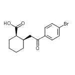 结构式 CAS# 736136-39-3, (1R,2R)-2-[2-(4-溴苯基)-2-氧代乙基]环己烷羧酸
