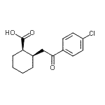 结构式 CAS# 736136-41-7, (1R,2R)-2-[2-(4-氯苯基)-2-氧代乙基]环己烷羧酸