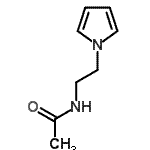structure of CAS# 73627-16-4, N-[2-(1H-Pyrrol-1-yl)ethyl]acetamide;1-(2-acetylaminoethyl)pyrrole;1-(2-acetylaminoethyl)-pyrrole;MFCD00180783