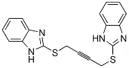 CAS 登录号：73688-71-8， 2-[4-(1H-苯并咪唑-2-基巯基)丁-2-炔基巯基]-1H-苯并咪唑