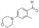 structure of CAS# 736991-00-7, 2-Methyl-4-Morpholin-4-Yl-Benzaldehyde;BENZALDEHYDE, 2-METHYL-4-(4-MORPHOLINYL)-;2-METHYL-4-MORPHOLIN-4-YL-BENZALDEHYDE