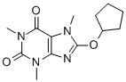 CAS#: 73747-33-8， 8-Cyclopentyloxy-1,3,7-Trimethylpurine-2,6-Dione