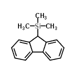 结构式 CAS# 7385-10-6, 9H-芴-9-基(三甲基)硅烷
