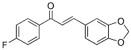 structure of CAS# 7397-23-1, 3-Benzo[1,3]Dioxol-5-Yl-1-(4-Fluorophenyl)Prop-2-En-1-One;(E)-3-(1,3-Benzodioxol-5-Yl)-1-(4-Fluorophenyl)Prop-2-En-1-One;St5410259;Cmldbu00002602