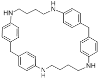 structure of CAS# 74043-83-7, 1,6,20,25-Tetraaza[6.1.6.1]Paracyclophane;1,6,20,25-TETRAAZA[6.1.6.1]PARACYCLOPHANE;Tetraazaparacyclophane