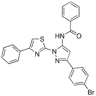 CAS#: 74101-27-2， N-[5-(4-Bromophenyl)-2-(4-Phenyl-1,3-Thiazol-2-Yl)Pyrazol-3-Yl]Benzamide