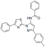 CAS 登录号：74101-31-8， N-[5-(4-甲基苯基)-2-(4-苯基-1,3-噻唑-2-基)吡唑-3-基]苯甲酰胺