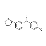 结构式 CAS# 741707-93-7, (4-氯苯基)[3-(1,3-二氧戊环-2-基)苯基]甲酮