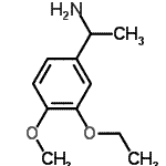 structure of CAS# 747402-25-1, 1-(3-Ethoxy-4-methoxyphenyl)ethanamine;1-(3-ethoxy-4-methoxyphenyl)ethanamine;BENZENEMETHANAMINE,3-ETHOXY-4-METHOXY-A-METHYL-