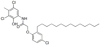 CAS#: 75202-24-3， 2-(4-Chloro-2-Tetradecylphenoxy)-N-(3,5-Dichloro-2-Hydroxy-4-Methylphenyl)Acetamide