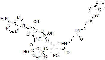 CAS#: 75368-14-8， S-[2-[3-[[(2R)-4-[[[(2R,3S,4R,5R)-5-(6-Aminopurin-9-Yl)-4-Hydroxy-3-Phosphonooxyoxolan-2-Yl]Methoxy-Hydroxyphosphoryl]Oxy-Hydroxyphosphoryl]Oxy-2-Hydroxy-3,3-Dimethylbutanoyl]Amino]Propanoylamino]Ethyl] 3-Furan-2-Ylpropanethioate