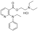 CAS 登录号：75449-68-2， 2-二乙基氨基乙基2-(乙基-苯基氨基)吡啶-3-羧酸酯盐酸盐