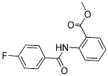 structure of CAS# 75541-83-2, 2-[[(4-Fluorophenyl)-oxomethyl]amino]benzoic acid methyl ester;2-[[(4-Fluorophenyl)-Oxomethyl]Amino]Benzoic Acid Methyl Ester;2-[(4-Fluorobenzoyl)Amino]Benzoic Acid Methyl Ester;Methyl 2-[(4-Fluorophenyl)Carbonylamino]Benzoate