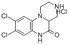 structure of CAS# 75704-24-4, 8,9-Dichloro-2,3,4,4a-Tetrahydro-1H-Pyrazino[1,2-a]Quinoxalin-5(6H)-One Hydrochloride;8,9-DICHLORO-2,3,4,4A-TETRAHYDRO-1H-PYRAZINO[1,2-A]QUINOXALIN-5(6H)-ONE HYDROCHLORIDE;WAY 161503 HYDROCHLORIDE