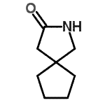 structure of CAS# 75751-72-3, 2-Azaspiro[4.4]nonan-3-one;2-PYRROLIDONE,4,4-TETRAMETHYLENE;3-azaspiro[4.4]nonan-2-one;MFCD09864498