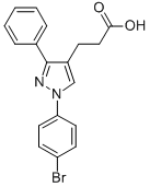 结构式 CAS# 75821-70-4, 1-(4-溴苯基)-3-苯基-1H-吡唑-4-乙酸