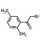 structure of CAS# 75840-13-0, 2-Bromo-1-(2,5-dimethylphenyl)ethanone;1-(2,5-dimethylphenyl)-2-bromoethan-1-one;2-bromo-1-(2,5-dimethylphenyl)ethan-1-one;2-Bromo-1-(2,5-dimethyl-phenyl)-ethanone