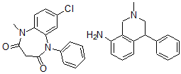 CAS 登录号：75963-47-2， 8-氯-5-甲基-1-苯基-1,5-苯并二氮杂卓-2,4-二酮, 2-甲基-4-苯基-3,4-二氢-1H-异喹啉-8-胺