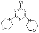 structure of CAS# 7597-22-0, 2-Chloro-4,6-Dimorpholin-4-Yl-1,3,5-Triazine;2-Chloro-4,6-Dimorpholino-1,3,5-Triazine;2-Chloro-4,6-Dimorpholino-S-Triazine;Zinc00075664