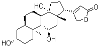 CAS 登录号：76-28-8， (3beta,5bea,11alpha)-3,11,14-三羟基-心甾-20(22)-烯内酯