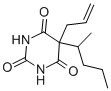 structure of CAS# 76-73-3, Secobarbital;5-Allyl-5-(1-Methylbutyl)Hexahydropyrimidine-2,4,6-Trione;5-Allyl-5-(1-Methylbutyl)Barbituric Acid;S1503_Sigma