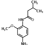 structure of CAS# 760204-87-3, N-(4-Amino-2-methoxyphenyl)-3-methylbutanamide;MFCD03906877;N-(4-amino-2-methoxyphenyl)-3-methylbutanamide;ZINC00569968