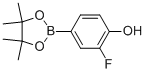 structure of CAS# 760990-08-7, 3-Fluoro-4-hydroxyphenylboronic acid, pinacol ester;2-FLUORO-4-(4,4,5,5-TETRAMETHYL-1,3,2-DIOXABOROLAN-2-YL)PHENOL;3-Fluoro-4-Hydroxyphenylboronic Acid,Pinacol Ester