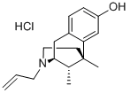 structure of CAS# 7619-35-4, (+/-)-N-Allylnormetazocine;Smp1_000010;Ncgc00162063-02;2,6-Methano-3-Benzazocin-8-Ol, 1,2,3,4,5,6-Hexahydro-3-Allyl-6,11-Dimethyl-